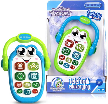 E-EDU INTERAKTYWNY TELEFON DLA DZIECI LITERKI CYFERKI PL
