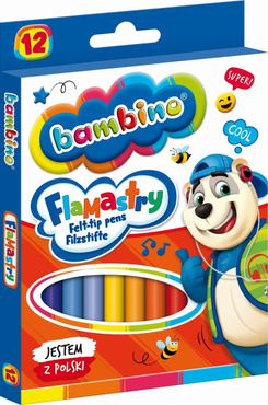 FLAMASTRY BAMBINO 12 KOLORÓW