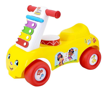 Fisher Price MUZYCZNY JEŹDZIK CHODZIK 2w1 CYMBAŁKI ŻÓŁTY