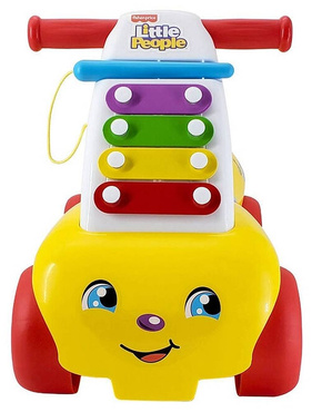 Fisher Price MUZYCZNY JEŹDZIK CHODZIK 2w1 CYMBAŁKI ŻÓŁTY
