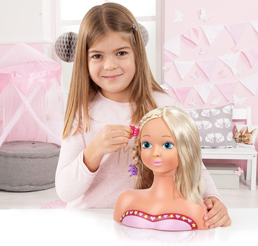 GŁOWA DO STYLIZACJI Makijażu LALKA Kosmetyki Bayer 27cm