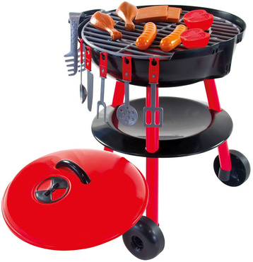 GRILL DO ZABAWY DLA DZIECI NA KÓŁKACH 32 AKCESORIA