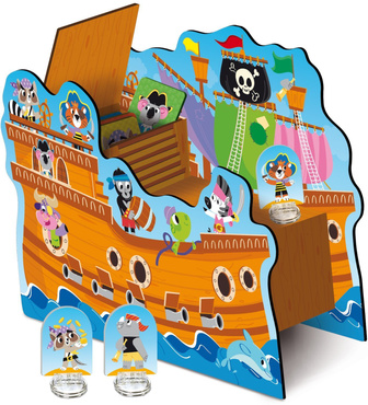 GRY EDUKACYJNE ZESTAW PIRACI GRA PUZZLE LISCIANI