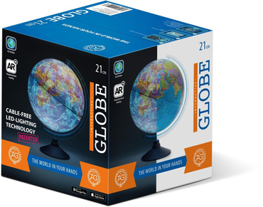 INTERAKTYWNY GLOBUS z APLIKACJĄ MAPA FIZYCZNA 21cm