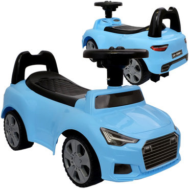 JEŹDZIK PCHACZ MEGA AUTO SAMOCHÓD DŹWIĘKI NIEBIESKI