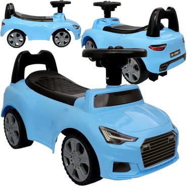JEŹDZIK PCHACZ MEGA AUTO SAMOCHÓD DŹWIĘKI NIEBIESKI