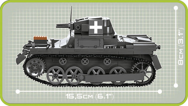 KLOCKI COBI CZOŁG PANZER I AUSF.A MAŁA ARMIA 330el