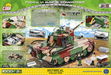 KLOCKI COBI CZOŁG PZKPFW VI AUSF B KONIGSTIGER 1000EL.