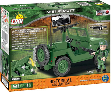KLOCKI COBI POJAZD FORD M151 A1 MUTT FIGURKA 91el.