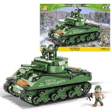 KLOCKI CZOŁG M4A3E2 SHERMAN JUMBO 720EL COBI 2550
