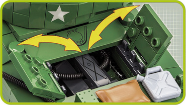 KLOCKI CZOŁG M4A3E2 SHERMAN JUMBO 720EL COBI 2550