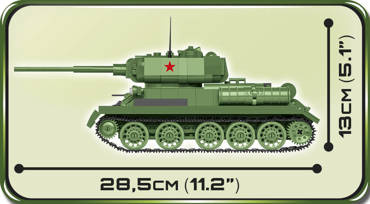 KLOCKI CZOŁG T-34-85 WORLD WAR II  668 el. COBI 