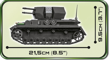 KLOCKI DZIAŁO PRZECIWLOTNICZE FLAKPANZER IV WIRBELWIND CZOŁG COBI 2548