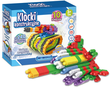 KLOCKI KONSTRUKCYJNE GEOMETRYCZNE ZESTAW 240 el.