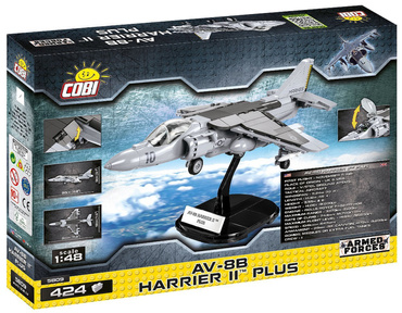KLOCKI SAMOLOT AV-8B HARRIER II PLUS 5809 COBI 424 EL.