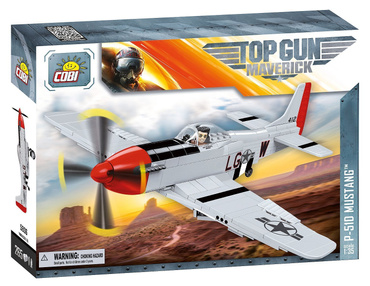 KLOCKI SAMOLOT TOP GUN P-51D MUSTANG MAVERICK 5806 COBI 265 EL.