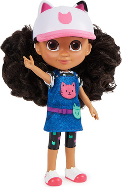 KOCI DOMEK GABI LALKA PODRÓŻNICZKA KOCIE USZY CZAPKA GABBY'S DOLLHOUSE