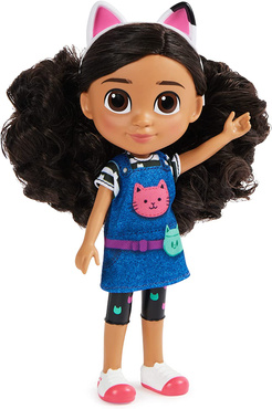 KOCI DOMEK GABI LALKA PODRÓŻNICZKA KOCIE USZY CZAPKA GABBY'S DOLLHOUSE