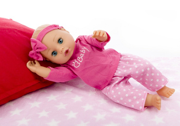 LALKA BOBAS NEW BORN BABY PIJE SIUSIA NOCNIK GRA