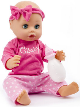 LALKA BOBAS NEW BORN BABY PIJE SIUSIA NOCNIK GRA