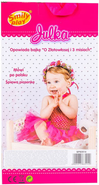 LALKA JULKA MÓWI SPIEWA OPOWIADA BAJKĘ BOBAS SMILY 32CM