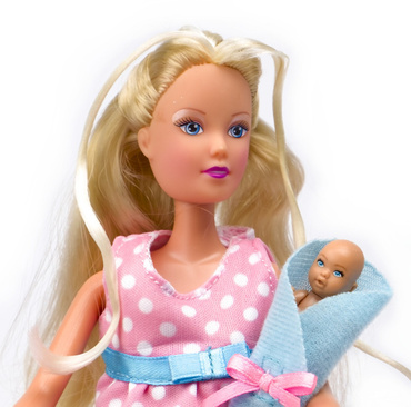 LALKA STEFFI W CIĄŻY MAMA BOBAS + AKCESORIA SIMBA