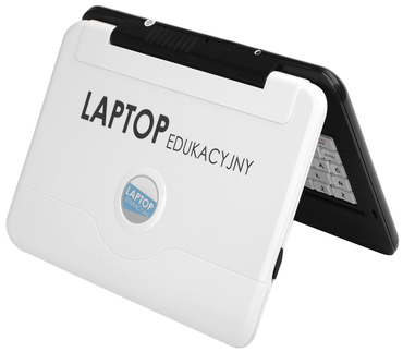 LAPTOP DLA DZIECI Edu Komputer PL/ANG Zasilany USB BIAŁO-CZARNY