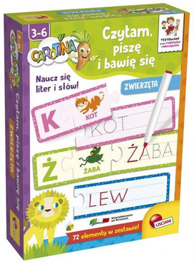 LISCIANI Zestaw CZYTAM PISZĘ BAWIĘ SIĘ KARTY ZWIERZĘTA Carotina