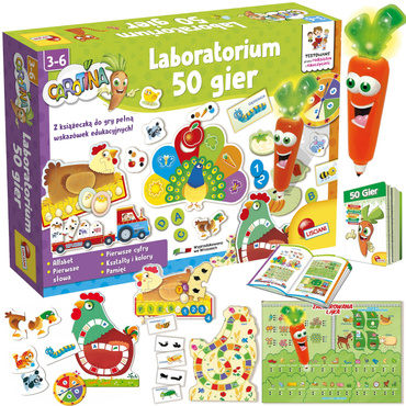 Lisciani KAROTKA Gra 50 GIER EDUKACYJNYCH Carotina