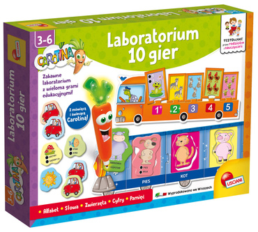 Lisciani KAROTKA Gra LABORATORIUM 10 GIER Carotina