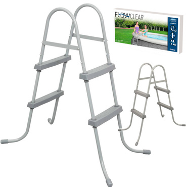 METALOWA DRABINKA DO BASENU DWUSTRONNA 84cm BESTWAY 58430