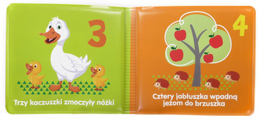 MIĘKKA KSIĄŻECZKA DO KĄPIELI ZWIERZĄTKA NAUKA CYFR