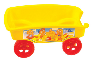 MOCHTOYS WÓZEK NA ZABAWKI PRZYCZEPKA Z ZESTAWEM DO PIASKU