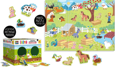 MONTESSORI MOJA FARMA MAXI PUZZLE ZESTAW LISCIANI 