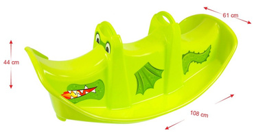 Mochtoys BUJAK HUŚTAWKA 3 OSOBOWA Smok Produkt PL zielony