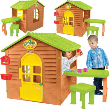 Mochtoys DOMEK DLA DZIECI ZE STOLIKIEM I STOŁECZKIEM