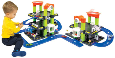 Mochtoys MEGA DUŻY GARAŻ PARKING 2+3 POZIOMY ZESTAW