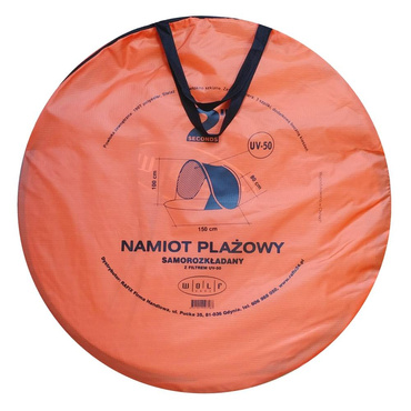 NAMIOT PLAŻOWY SAMOROZKŁADAJĄCY 150x100x80 POMARAŃCZOWY