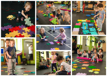 Ortopedyczna MATA Sensoryczna PUZZLE ZESTAW 6 el. BABY
