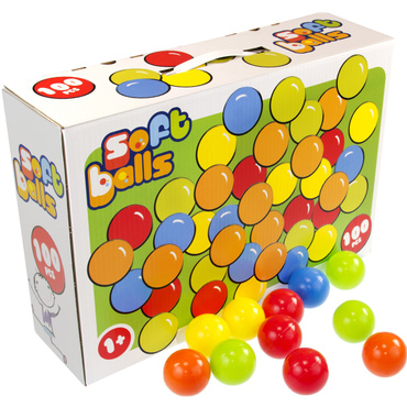 PIŁKI DO BASENU 6cm Piłeczki 100szt 5 KOLORÓW ZESTAW Mochtoys
