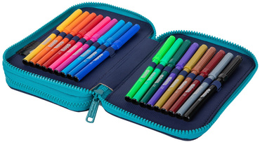 PIÓRNIK PODWÓJNY Z WYPOSAŻENIEM COOLPACK HAPPY UNICORN JEDNOROŻCE E66549