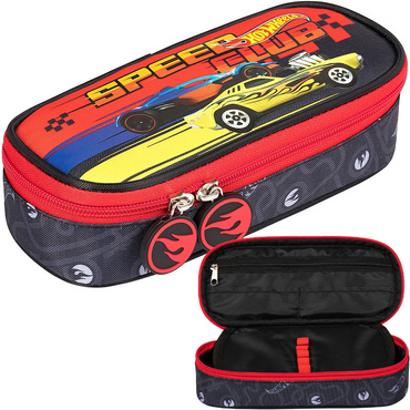 PIÓRNIK SASZETKA Z KLAPKĄ I ORGANIZEREM HOT WHEELS