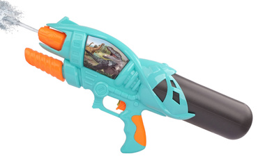 PISTOLET NA WODĘ 47cm DINOZAURY SIKAWKA Pompa TURKUSOWY