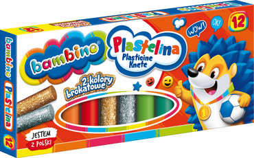 PLASTELINA BAMBINO 12 KOLORÓW WYPRAWKA SZKOLNA