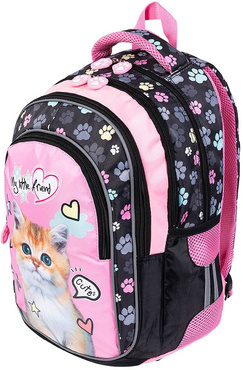 PLECAK TORNISTER SZKOLNY RÓŻOWY KOTEK BP-58 PINK CAT MY LITTLE FRIEND
