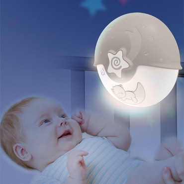 PROJEKTOR 3w1 USPOKAJACZ POZYTYWKA LAMPKA beż