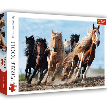 PUZZLE 1000 elementów GALOPUJĄCE KONIE TREFL 10446