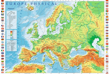 PUZZLE 1000 elementów MAPA FIZYCZNA EUROPY TREFL