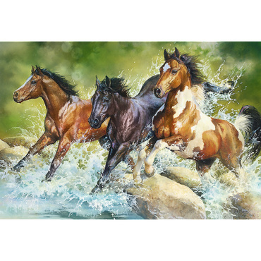 PUZZLE 1500 elementów TRZY DZIKIE KONIE 26148 TREFL