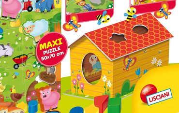 PUZZLE EDUKACYJNE MAXI DOMEK SORTER FARMA KAROTKA